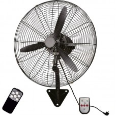 Ανεμιστήρας Επιτοίχιος 95W Με 3 Πτερύγια με Διακόπτη & Remote Control Μαύρος